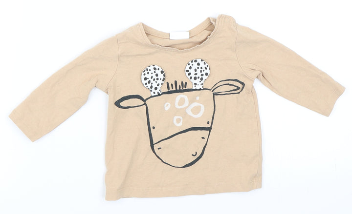 NEXT Girls Beige   Basic T-Shirt Size 3-6 Months