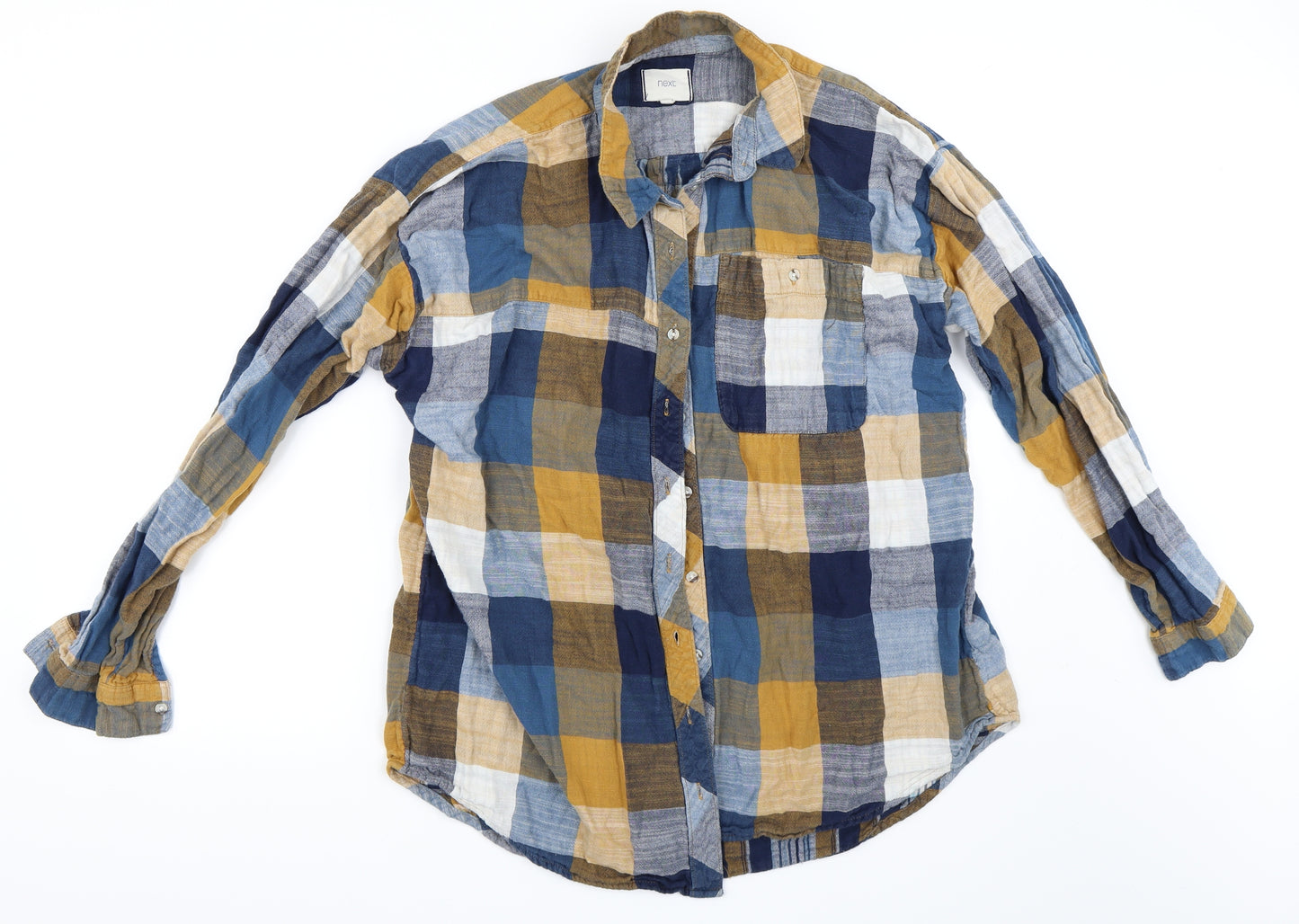 NEXT Womens Blue   Basic Button-Up Size 16