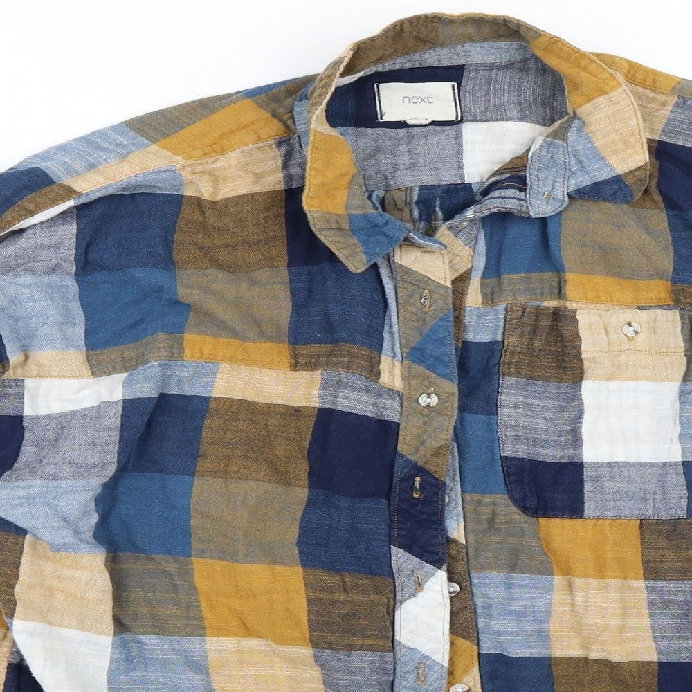 NEXT Womens Blue   Basic Button-Up Size 16