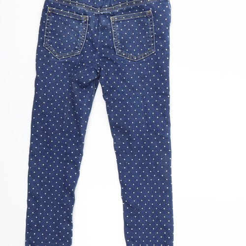 TU Girls Blue Polka Dot Denim Skinny Jeans Size 6 Years