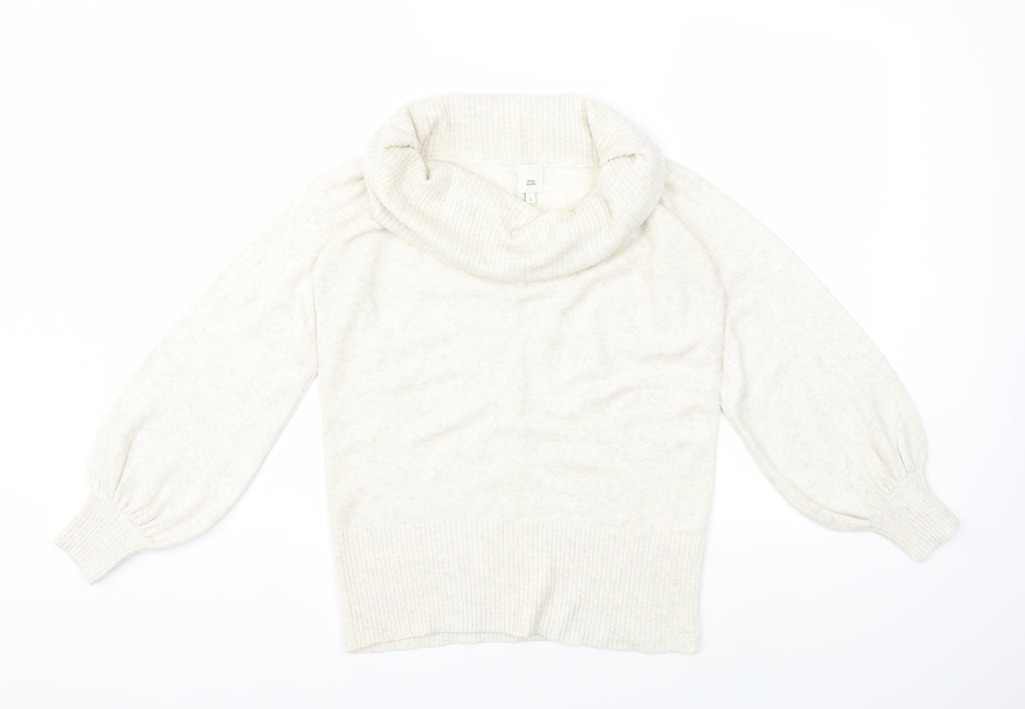 River Island Womens Ivory  Knit Pullover Jumper Size S
