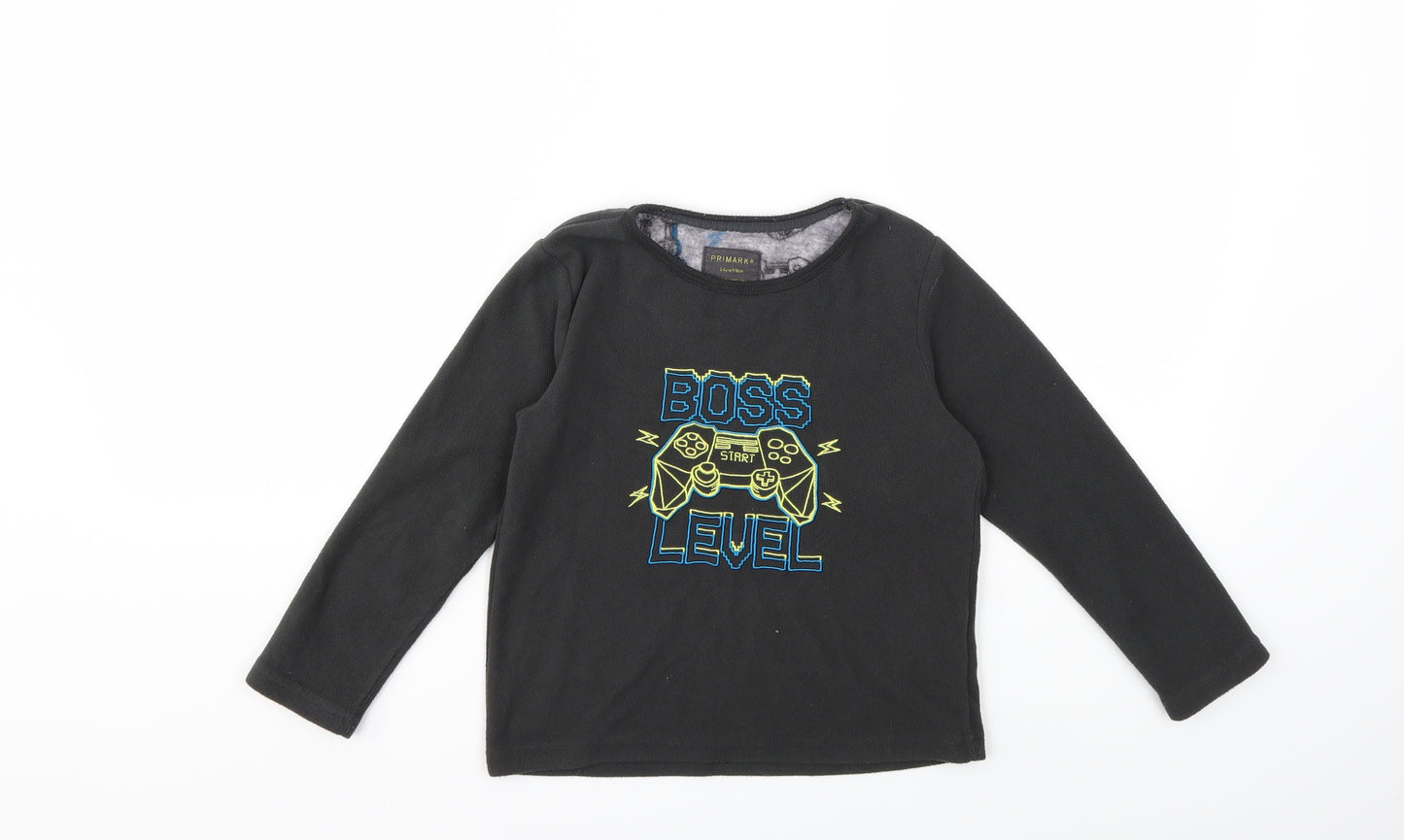 Primark Boys Grey  Fleece Pullover Sweatshirt Size 5-6 Years