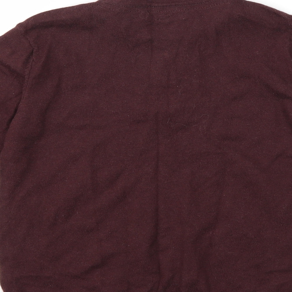 Marks and Spencer Boys Red  Knit Pullover Jumper Size 8-9 Years