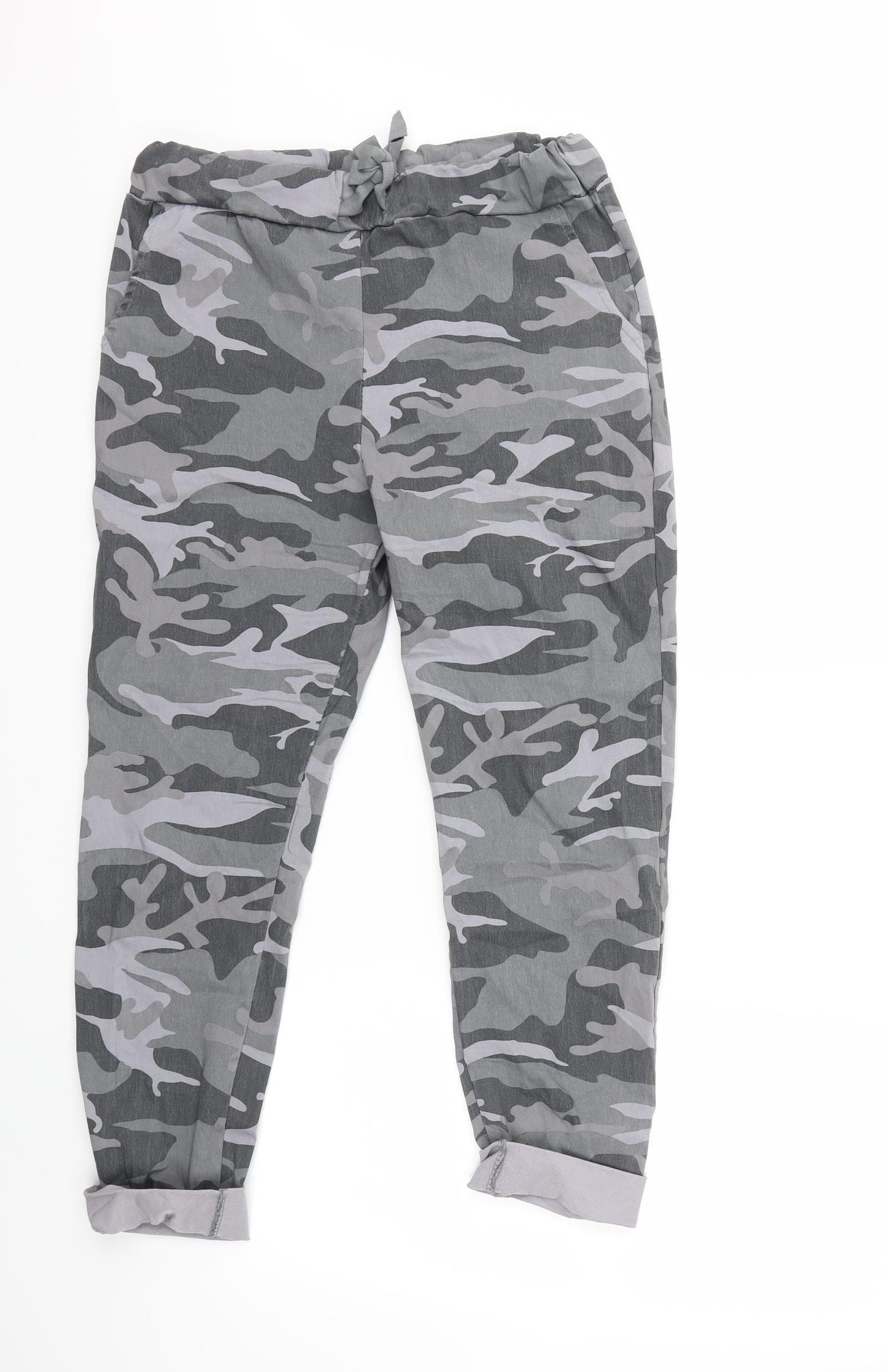 Preworn Womens Grey Camouflage  Trousers  Size 32 in L25 in