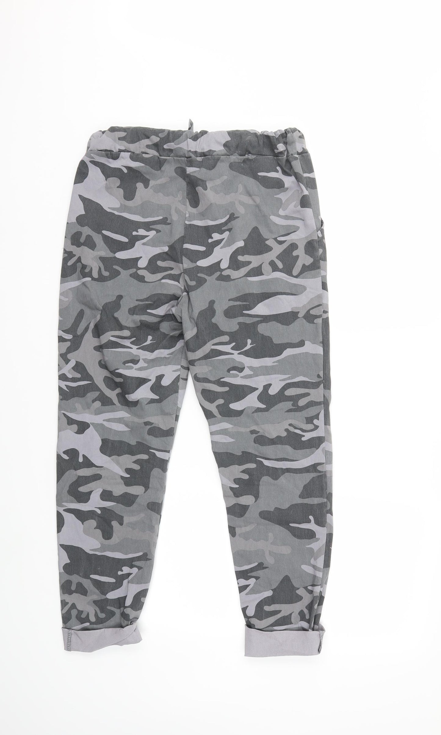 Preworn Womens Grey Camouflage  Trousers  Size 32 in L25 in