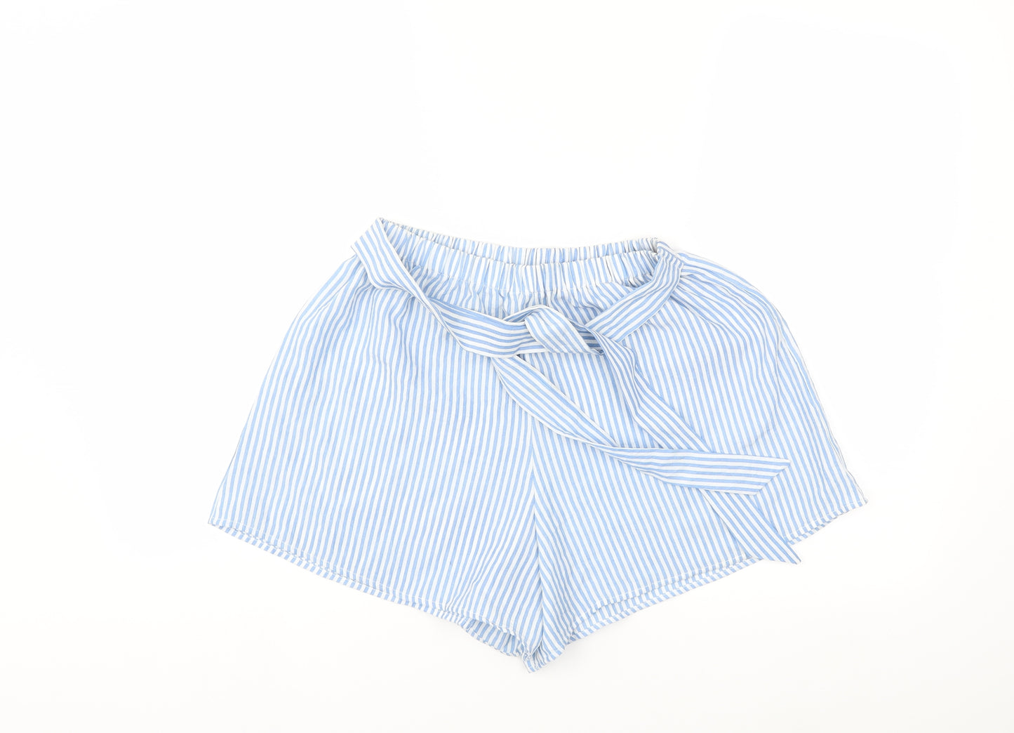 Preworn Womens Blue Striped  Bermuda Shorts Size M