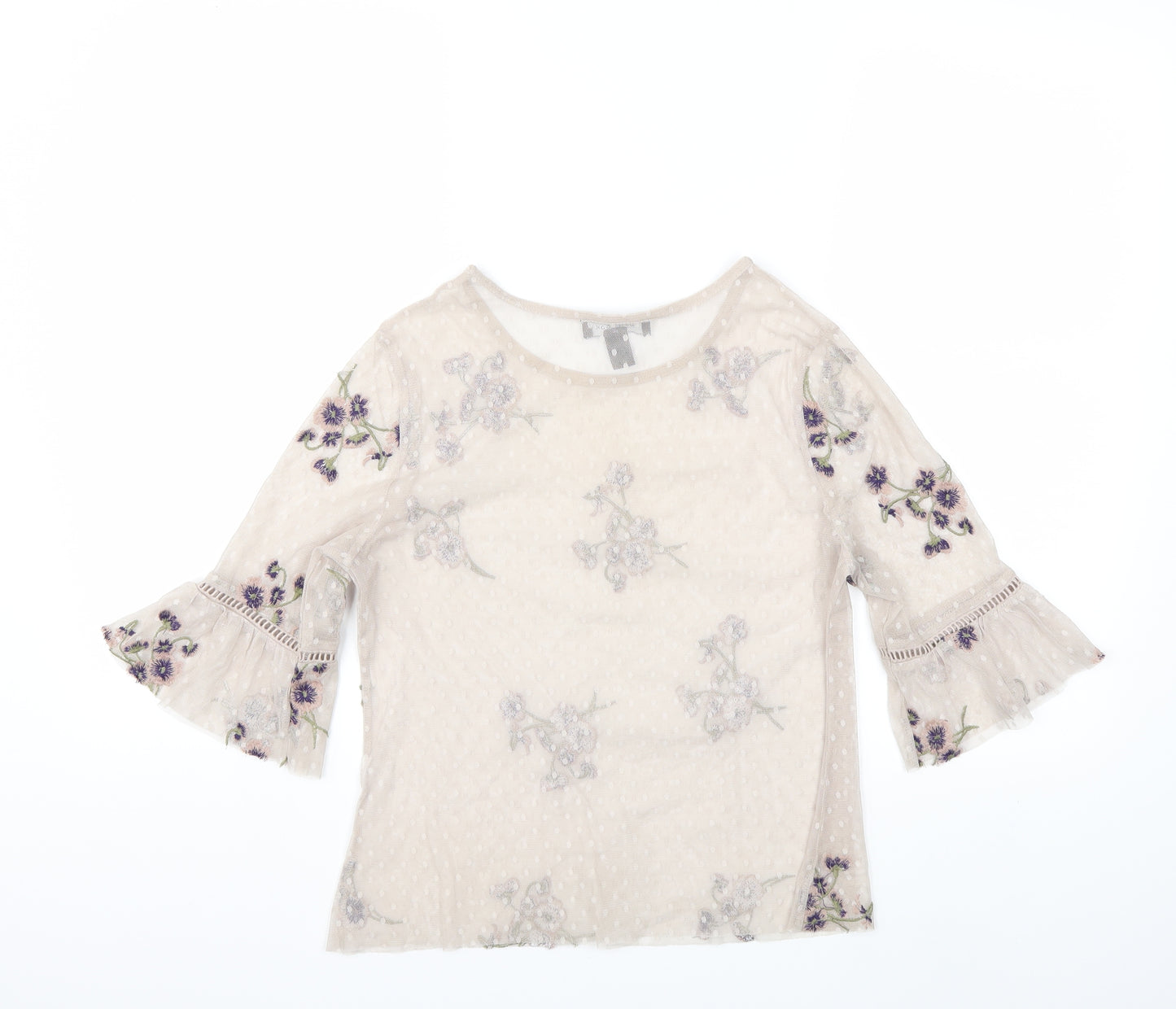 New Look Womens Beige   Basic Blouse Size 8