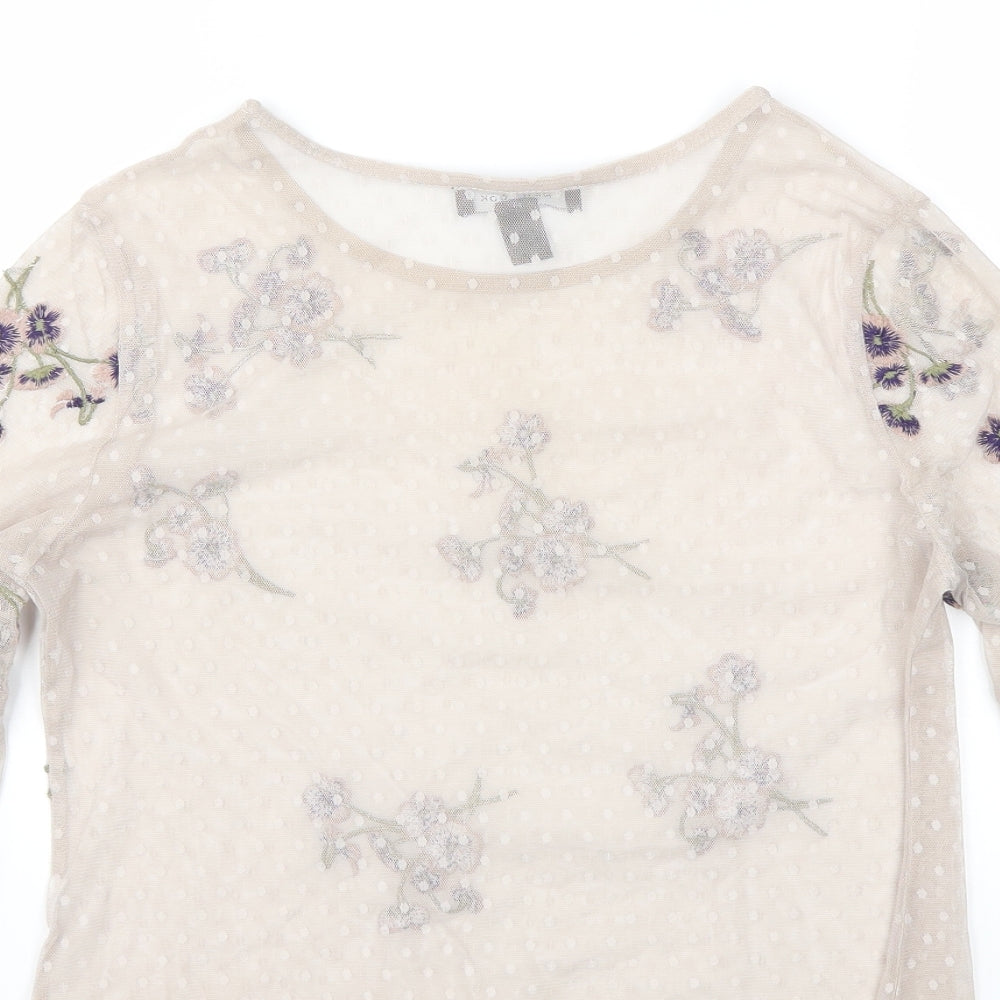 New Look Womens Beige   Basic Blouse Size 8