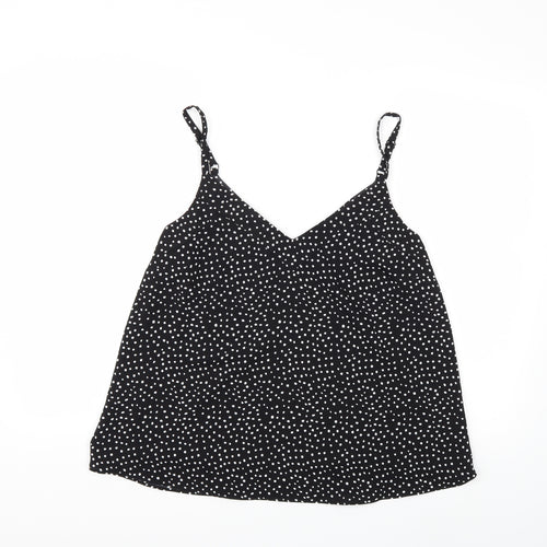 George Womens Black Polka Dot  Basic Tank Size 12