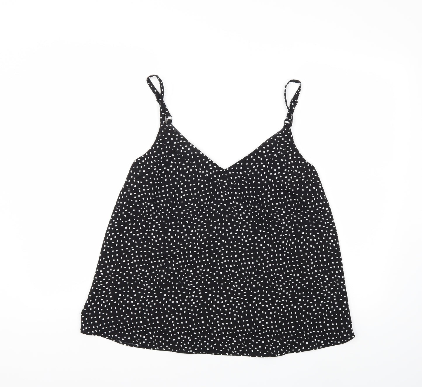 George Womens Black Polka Dot  Basic Tank Size 12