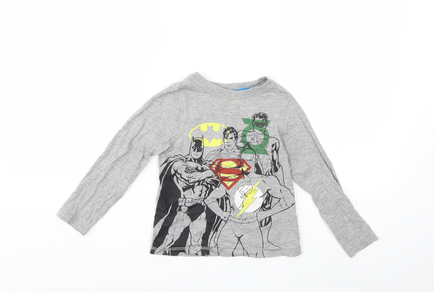 George Boys Grey   Basic T-Shirt Size 3-4 Years  - Justice League