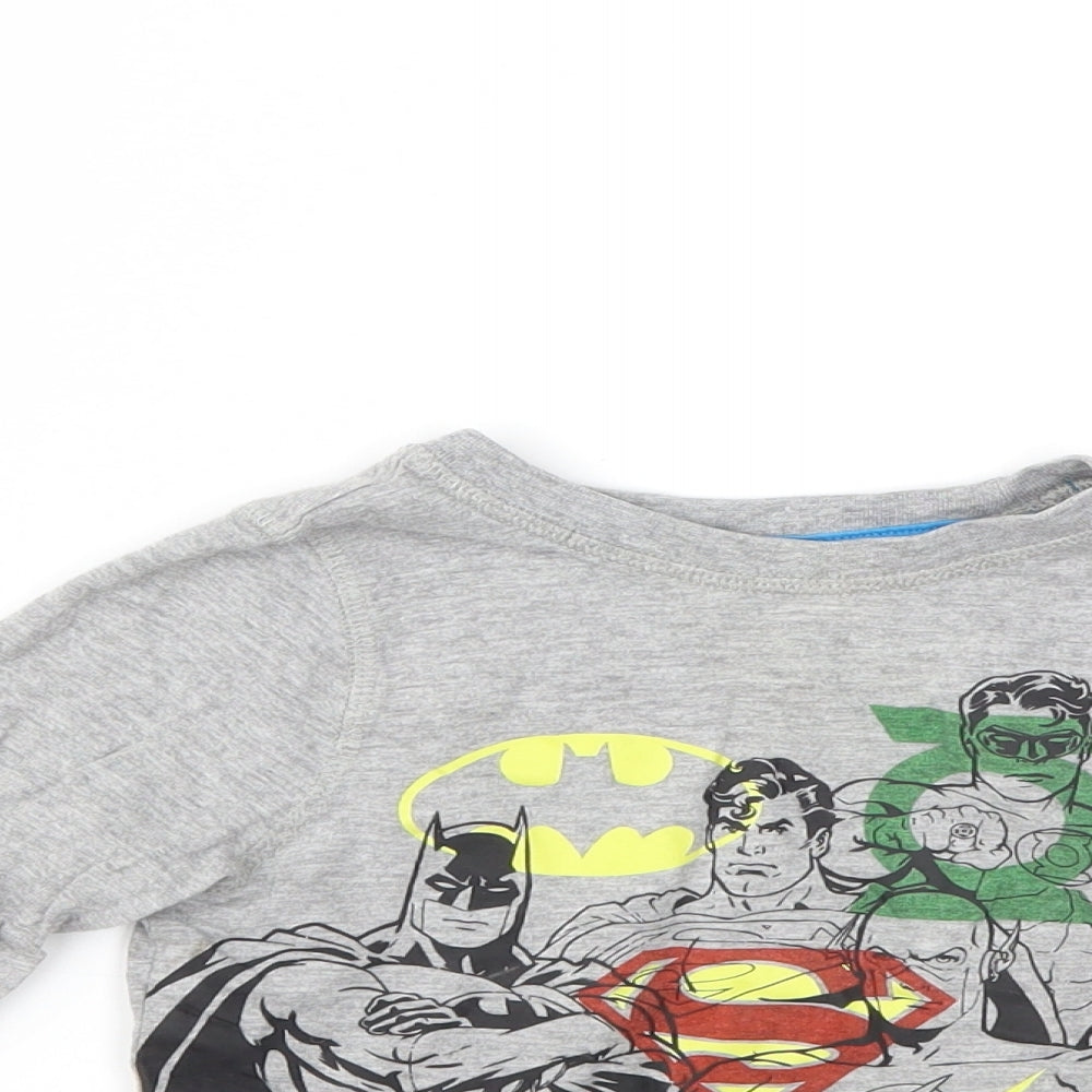 George Boys Grey   Basic T-Shirt Size 3-4 Years  - Justice League