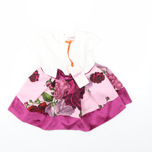 Ted Baker Baby White   Fit & Flare  Size 6-9 Months