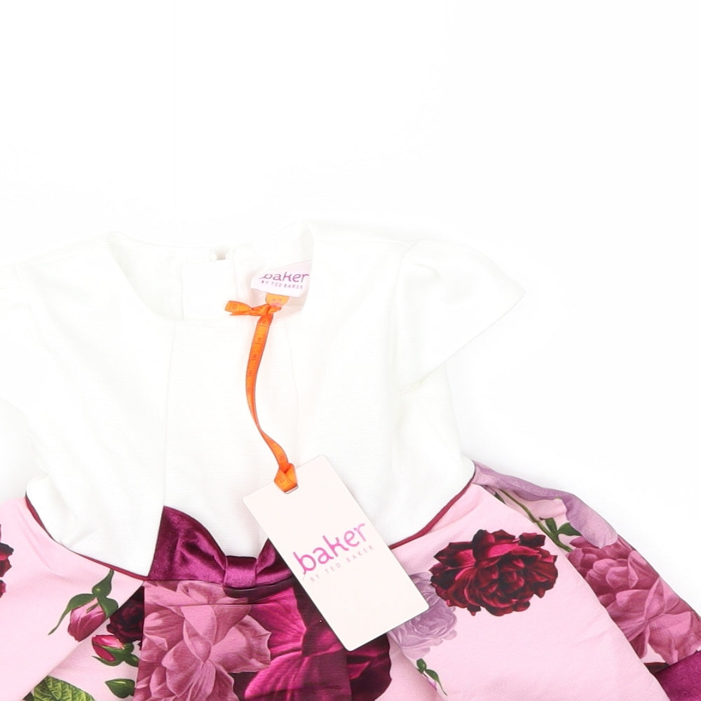 Ted Baker Baby White   Fit & Flare  Size 6-9 Months