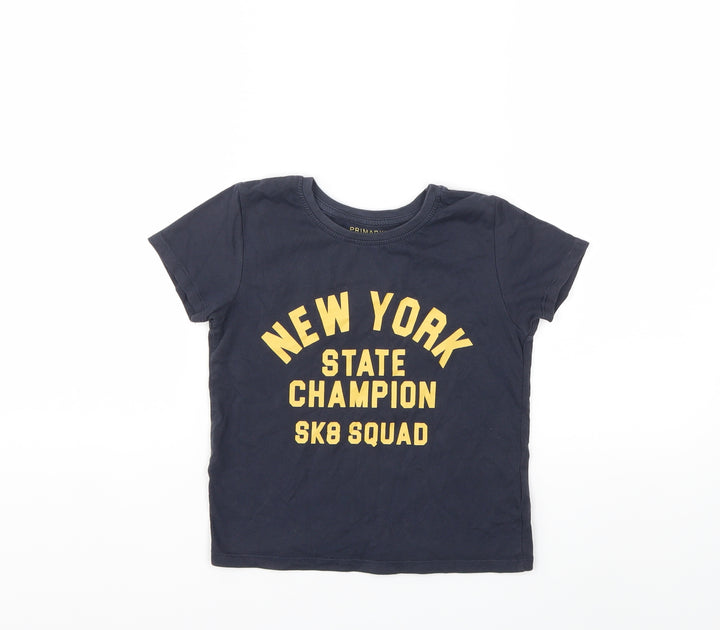 Primark Girls Grey   Basic T-Shirt Size 3-4 Years