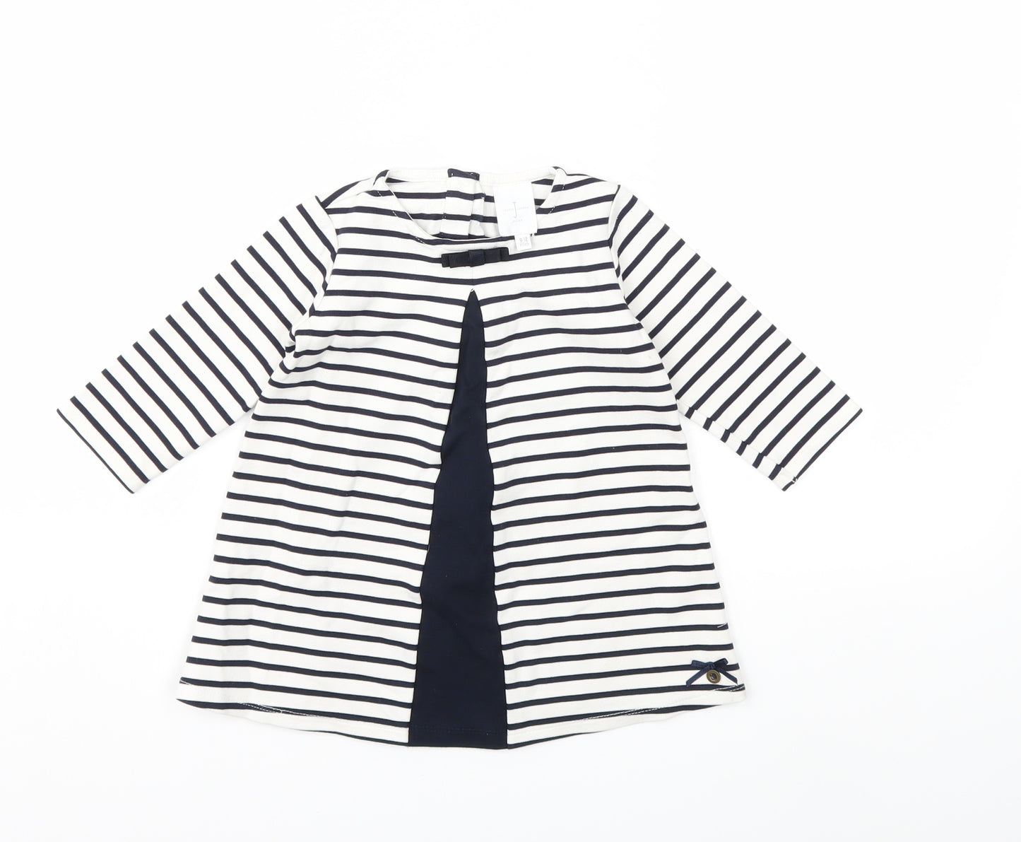 Jasper Conran Baby White Striped  A-Line  Size 9-12 Months
