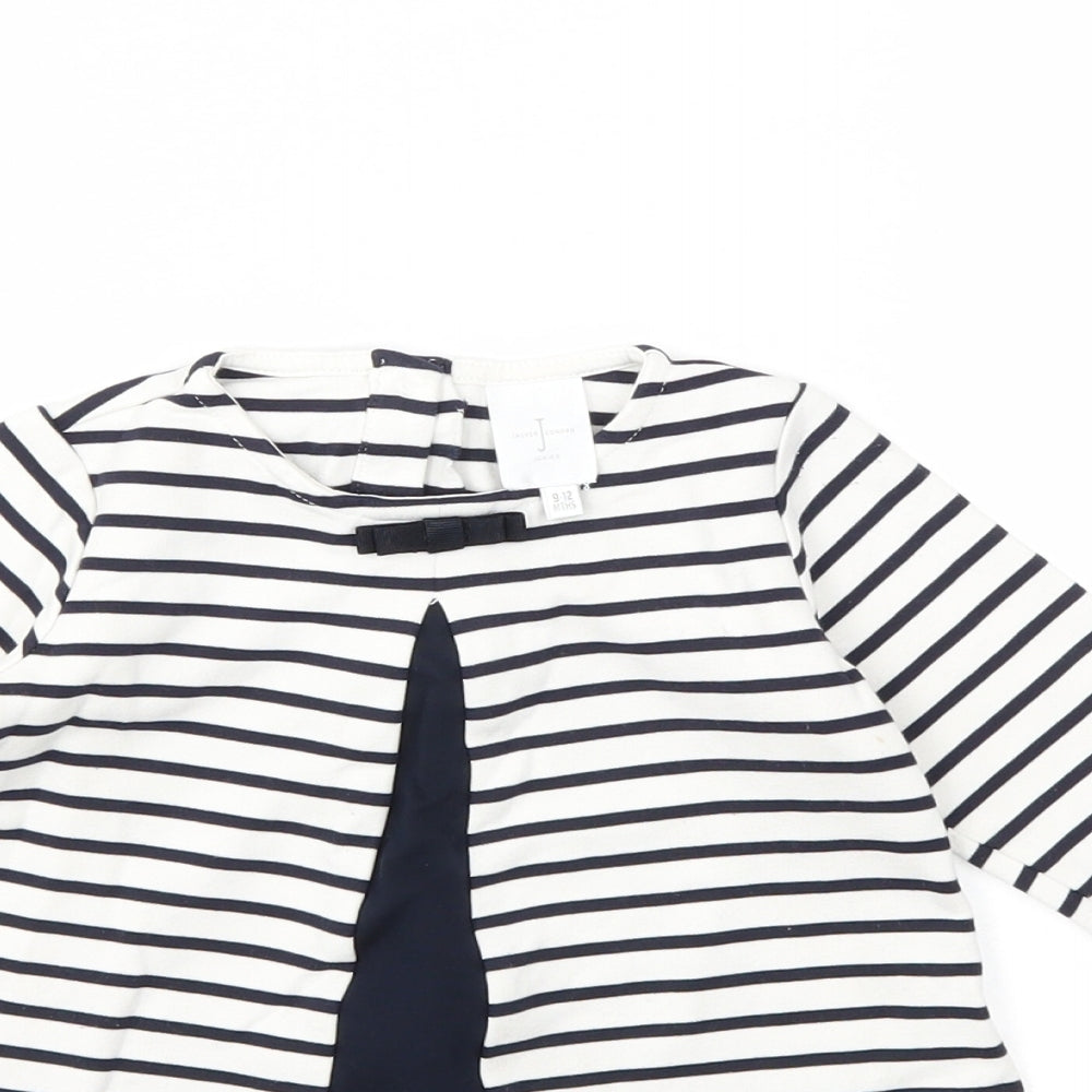 Jasper Conran Baby White Striped  A-Line  Size 9-12 Months