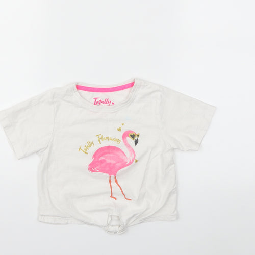 Matalan Girls White   Basic T-Shirt Size 6 Years