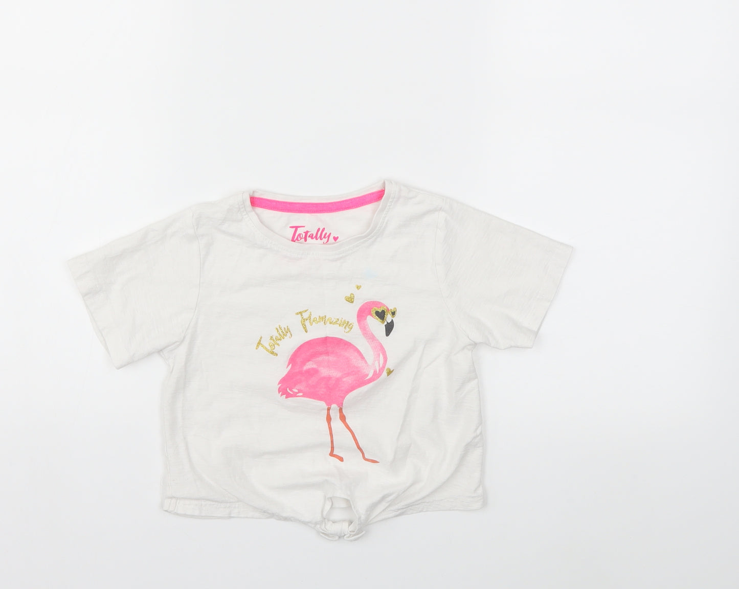 Matalan Girls White   Basic T-Shirt Size 6 Years