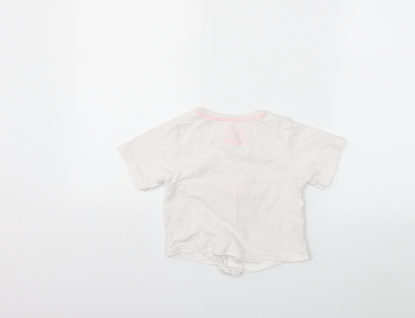 Matalan Girls White   Basic T-Shirt Size 6 Years