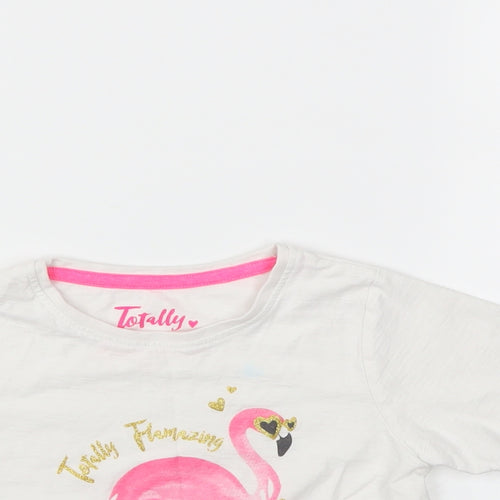 Matalan Girls White   Basic T-Shirt Size 6 Years