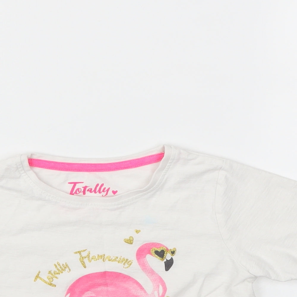 Matalan Girls White   Basic T-Shirt Size 6 Years