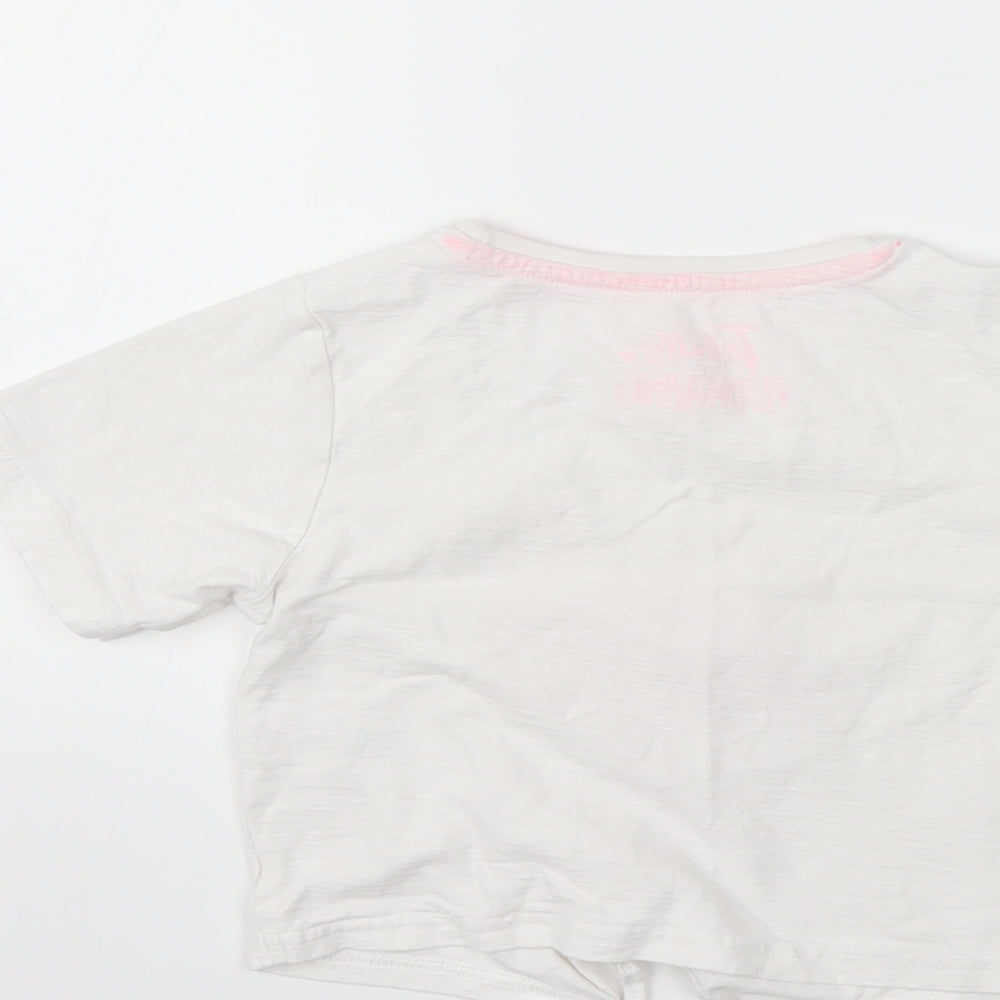 Matalan Girls White   Basic T-Shirt Size 6 Years
