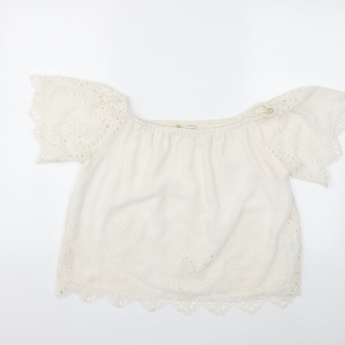 Miss Selfridge Womens White   Basic Blouse Size 10