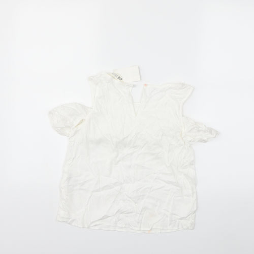 H&M Girls White   Basic Blouse Size 11-12 Years