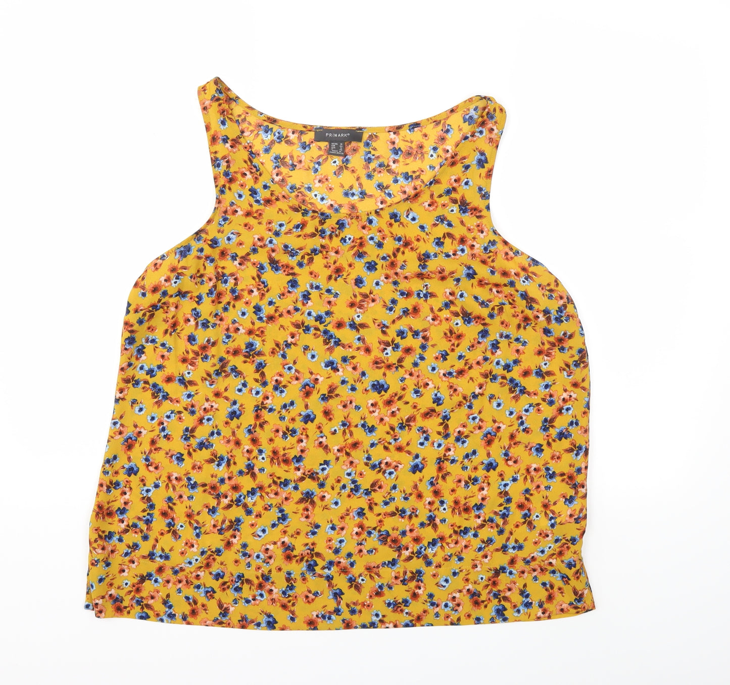 Primark Womens Yellow Floral  Basic Blouse Size 16