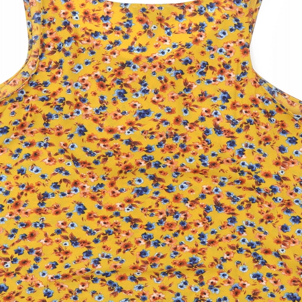 Primark Womens Yellow Floral  Basic Blouse Size 16