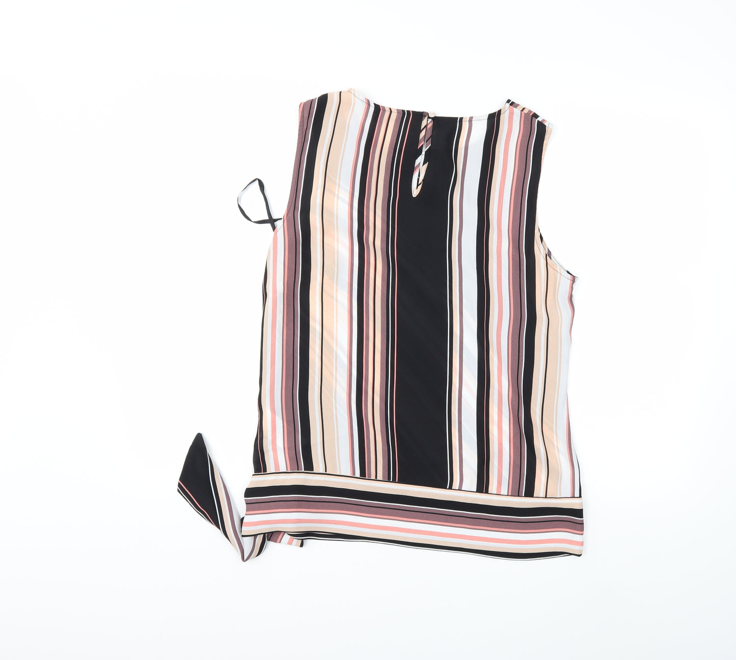 Debenhams Womens Black Striped  Basic Blouse Size 12