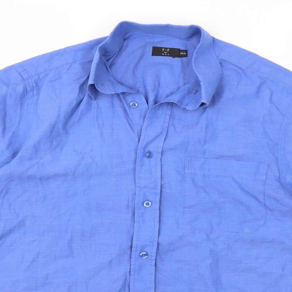 F&F Mens Blue    Dress Shirt Size 14.5