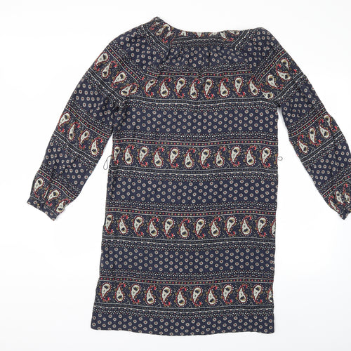 Papaya Womens Blue Paisley  Shift  Size 12