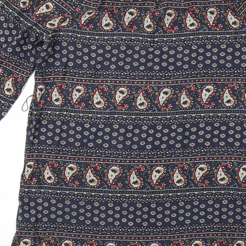Papaya Womens Blue Paisley  Shift  Size 12