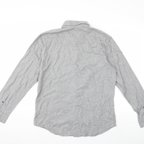 H&M Mens Grey    Button-Up Size L