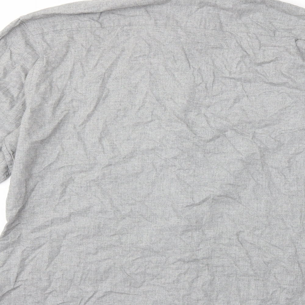 H&M Mens Grey    Button-Up Size L