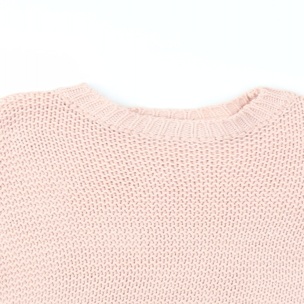 CAMEO ROSE Womens Pink  Knit Pullover Jumper Size M