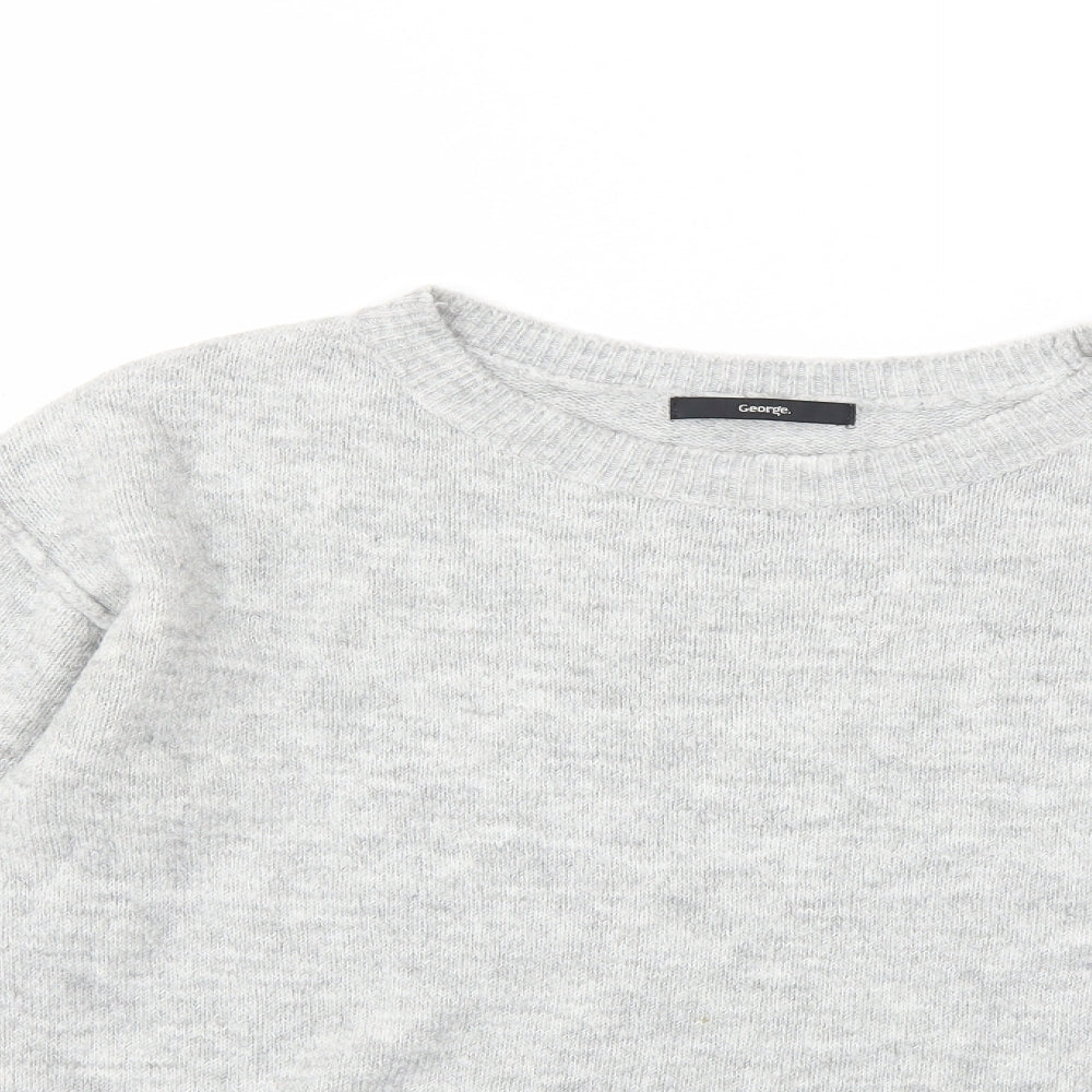 George Womens Grey  Knit Pullover Jumper Size 12