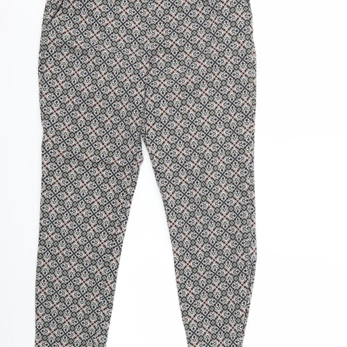 F Womens Beige Geometric  Trousers  Size 16 L27 in