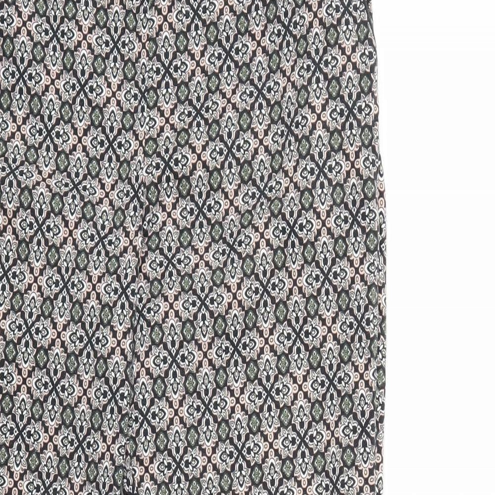 F Womens Beige Geometric  Trousers  Size 16 L27 in