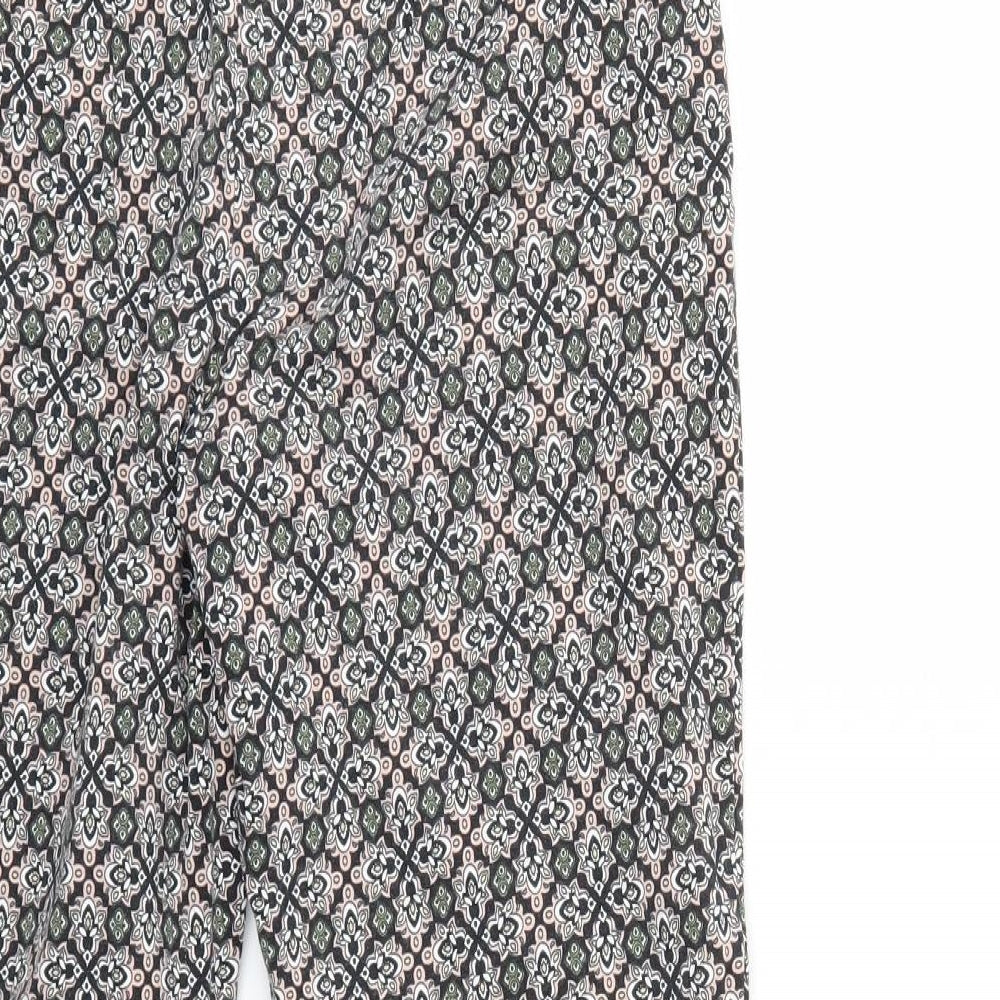 F Womens Beige Geometric  Trousers  Size 16 L27 in