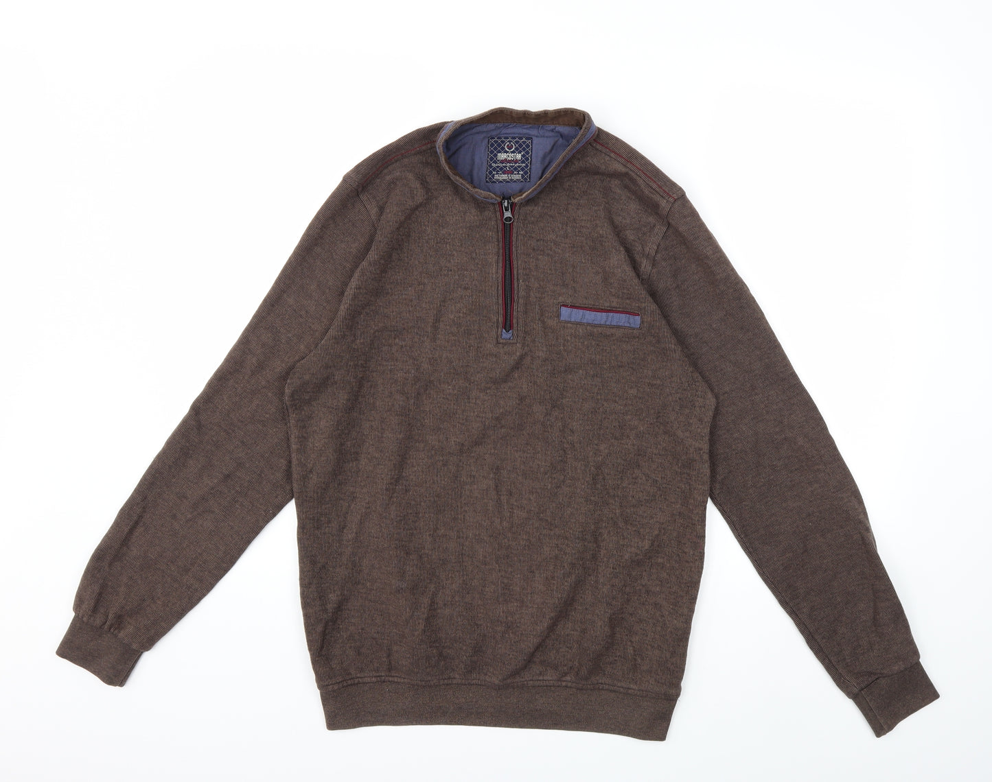 marco stars Mens Brown   Pullover Sweatshirt Size L