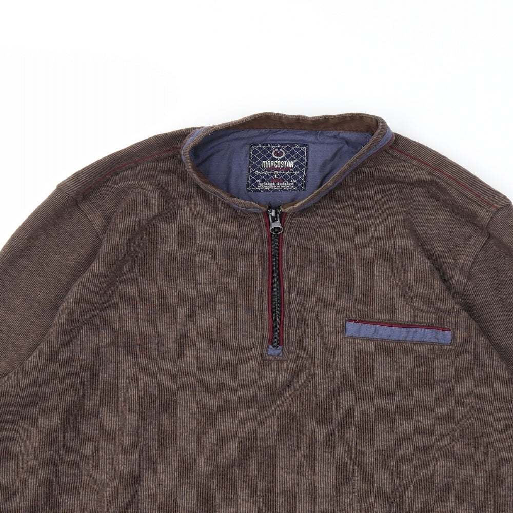 marco stars Mens Brown   Pullover Sweatshirt Size L