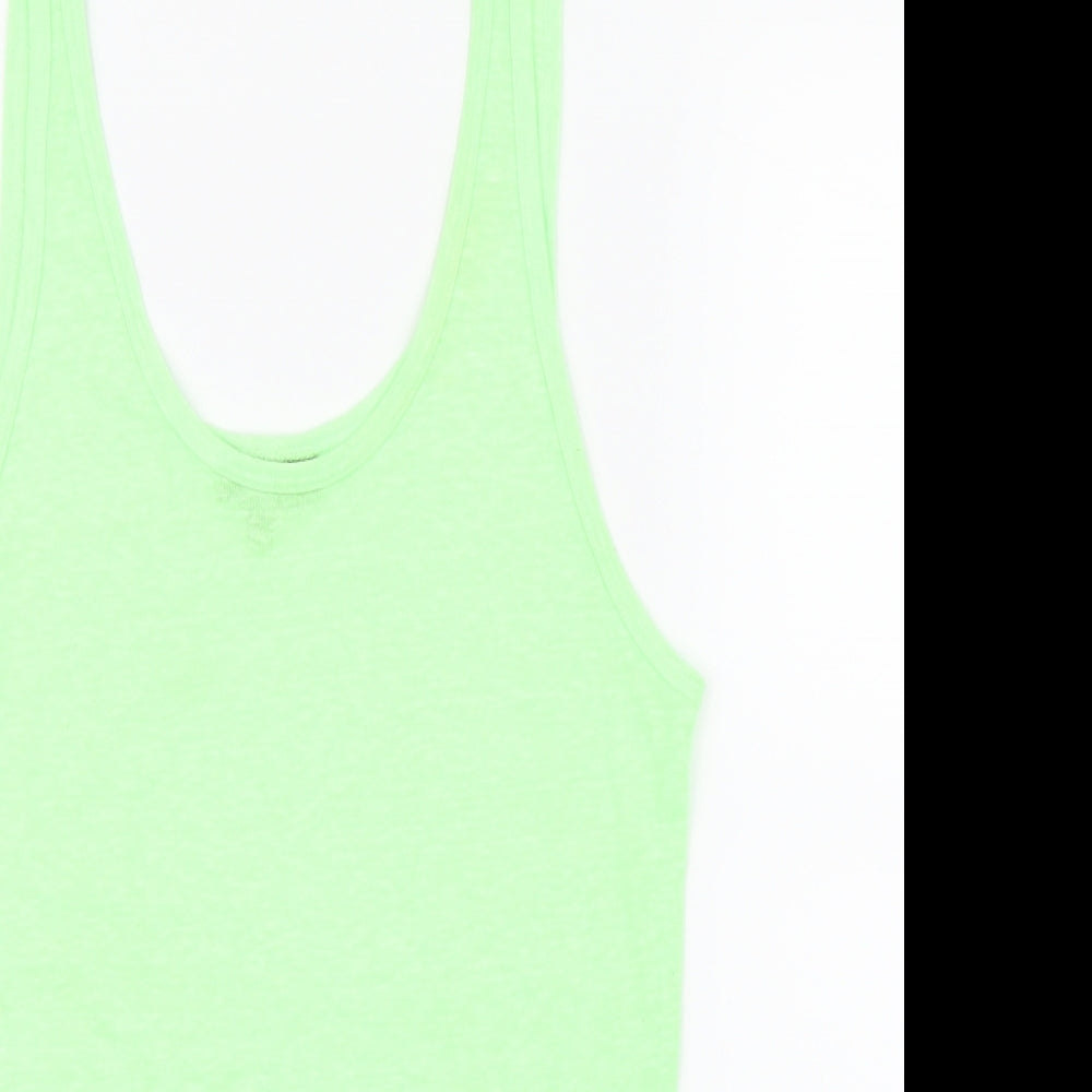Topshop Womens Green   Basic Tank Size 12  - Neon