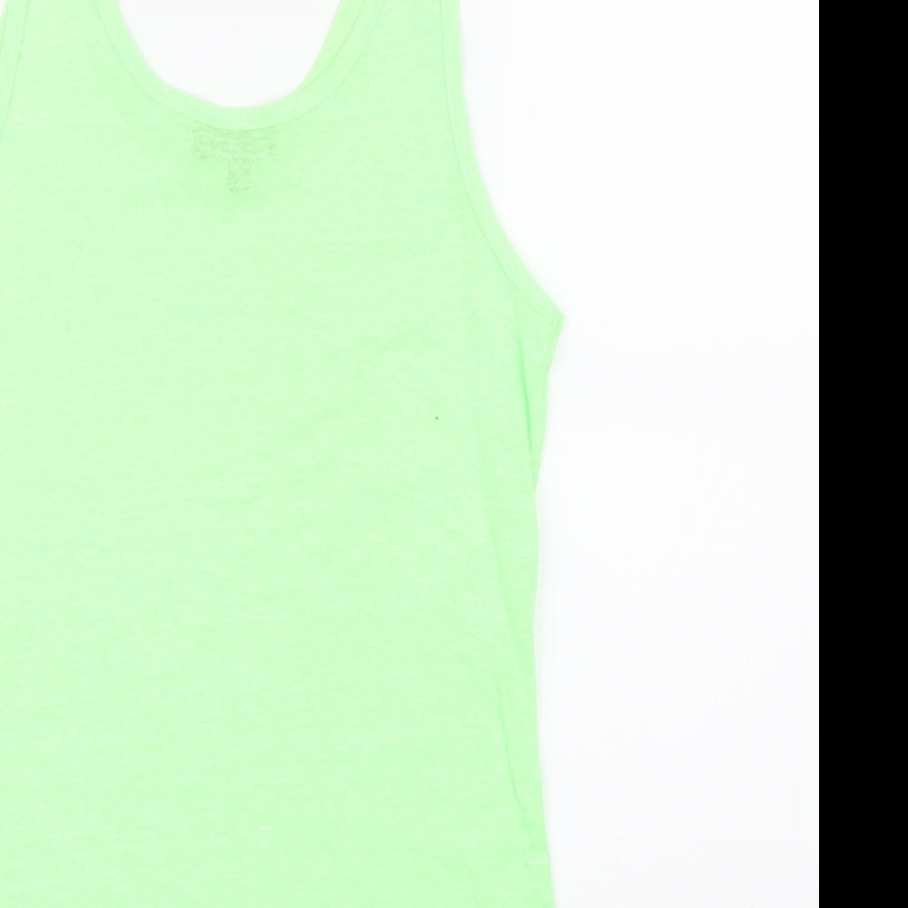Topshop Womens Green   Basic Tank Size 12  - Neon