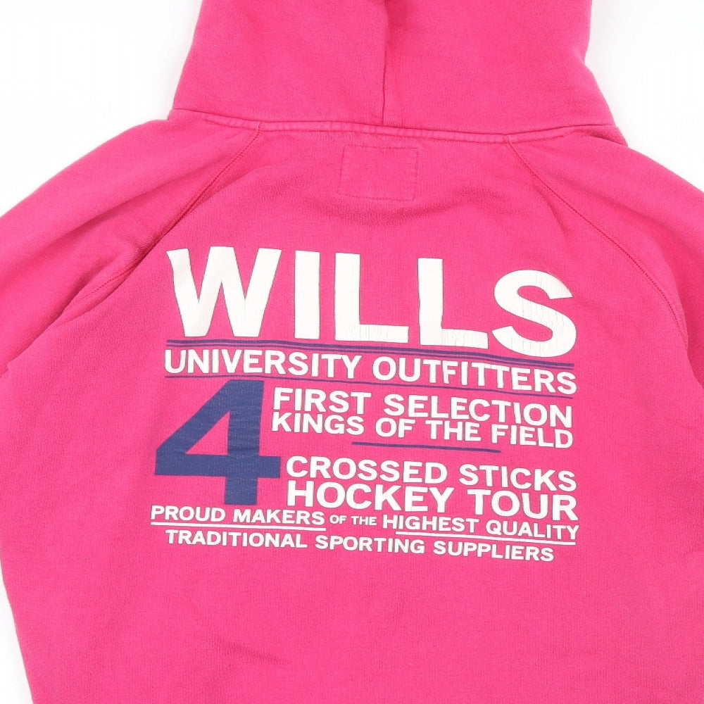 Jack Wills Womens Pink   Pullover Hoodie Size 14