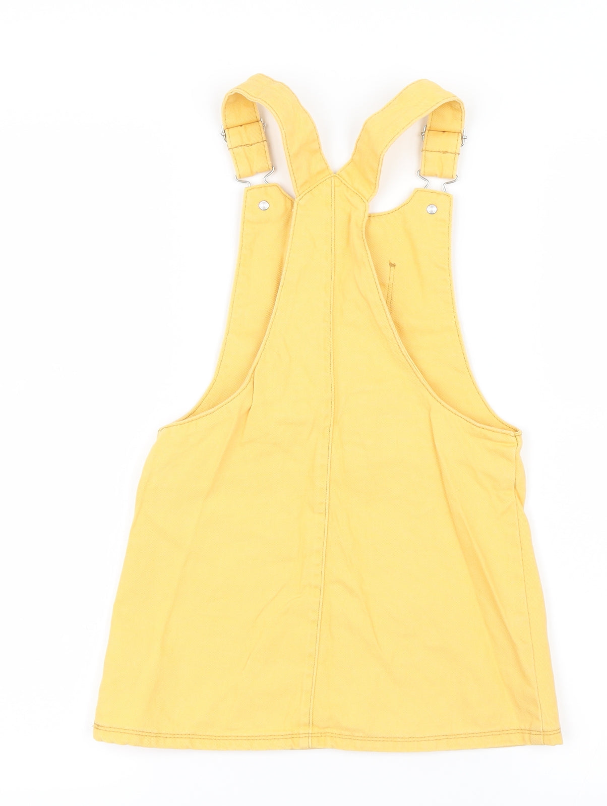 F&F Girls Yellow  Denim Pinafore/Dungaree Dress  Size 5-6 Years