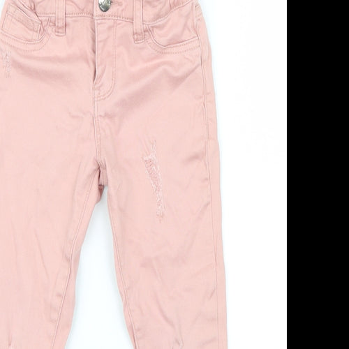 Denim Co. Girls Pink  Denim Skinny Jeans Size 4-5 Years