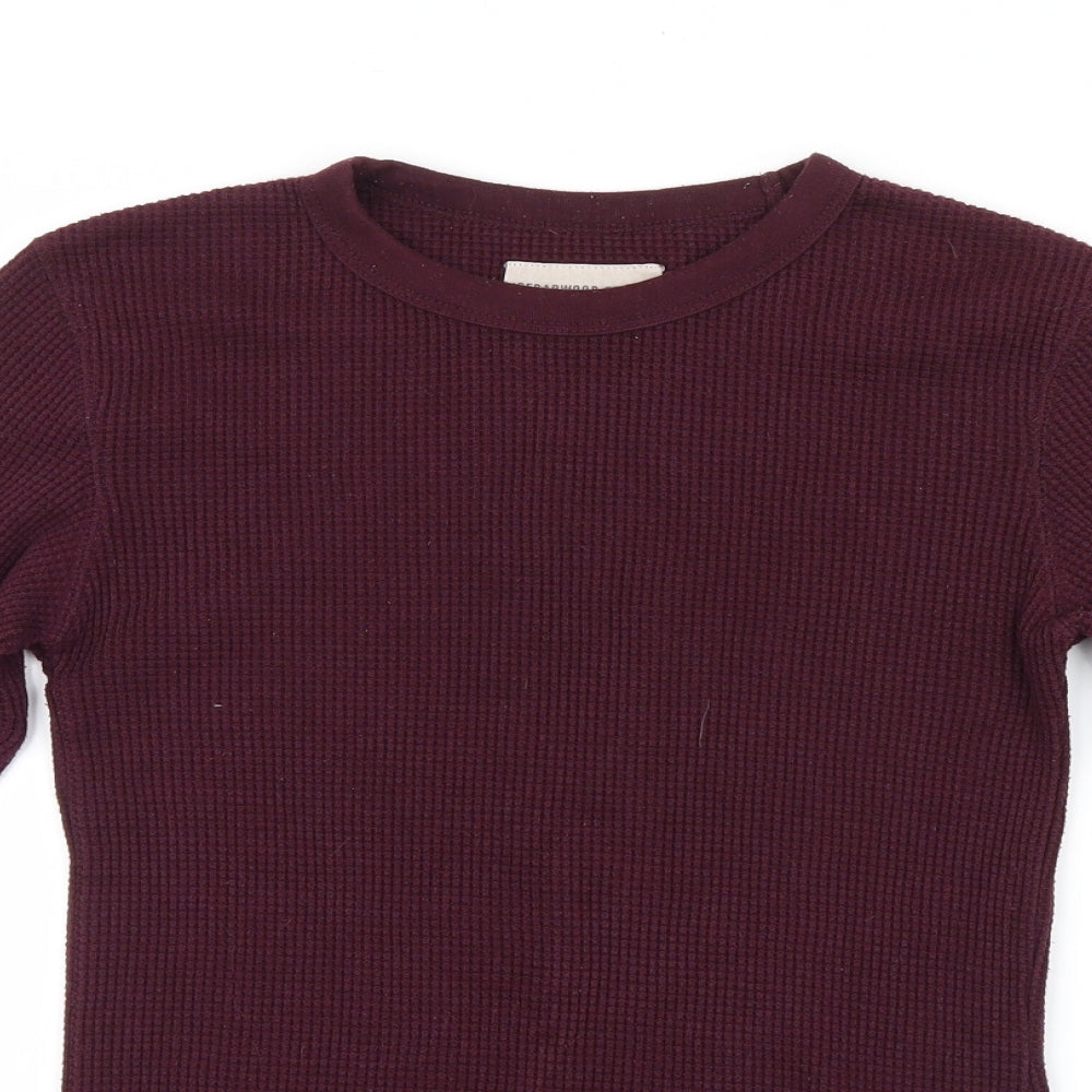 Cedar Wood State Mens Purple  Knit Pullover Jumper Size M